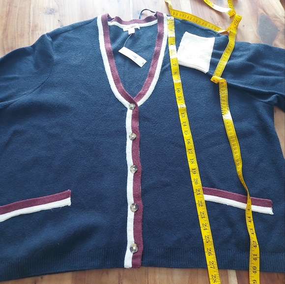 BNWT Joe fresh Navy and Cream Women's Knit Cardigan, plus size 3X - Picture 11 of 11